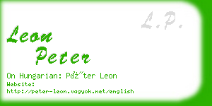 leon peter business card